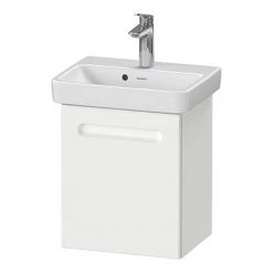 Duravit No.1 450mm White Matt Wall Mounted Vanity Unit with Basin | Modern Bathroom Design