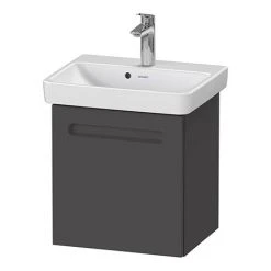 Duravit No.1 500mm Graphite Matt Wall Mounted Vanity Unit with Basin - Modern Bathroom Furniture
