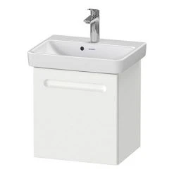 Duravit No.1 500mm White Matt Wall Mounted Vanity Unit with Basin - Modern Bathroom Design