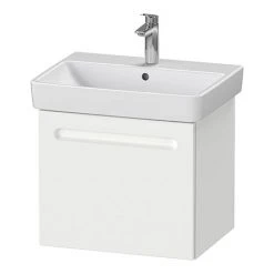 Duravit No.1 White Matt Wall-Mounted Vanity Unit with 1 Drawer & Basin | 600mm