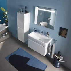 Duravit No.1 800mm White Matt Wall Mounted Vanity Unit with 1 Drawer & Basin -Vanity Units Shop N800WHI D1 460