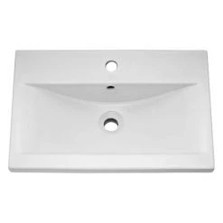 Nova 500mm Mid-Edge Basin High Gloss White Freestanding Vanity Unit -Vanity Units Shop NVME500 d2 460