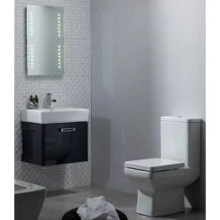 Tavistock Q60 575mm Wall Mounted Unit & Basin - Graphite | Modern Wall Hung Vanity -Vanity Units Shop Q60 WM GR D2 460