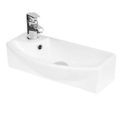 Arezzo Matt Grey 450mm 1TH Freestanding Floor Standing Cloakroom Vanity Unit -Vanity Units Shop RH BASIN 460