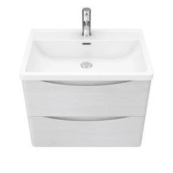 Monza White Ash 600mm Wall Mounted Vanity Unit | Modern Bathroom Storage Solution 11 Monza White Ash 600mm Wall Mounted Vanity Unit | Modern Bathroom Storage Solution -Vanity Units Shop RWA600WM n d5 460