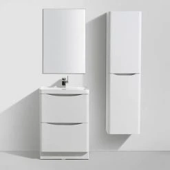 Monza White Ash 600mm Wide Floor Standing Vanity Unit - Elegant Freestanding Design -Vanity Units Shop Ronda White Ash 600mm Wide Floor Standing Vanity Unit d3 460