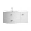 Hudson Reed Sarenna 1000mm Wall Hung Cabinet & Basin - Moon White | Modern Bathroom Vanity Unit