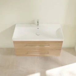 Villeroy & Boch Avento Nordic Oak 1000mm Wall Hung 2-Drawer Vanity Unit -Vanity Units Shop SAVE03VJ01 D3 460