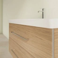 Villeroy & Boch Avento Nordic Oak 1000mm Wall Hung 2-Drawer Vanity Unit -Vanity Units Shop SAVE03VJ01 D4 460