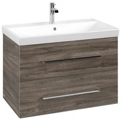 Villeroy & Boch Avento Stone Oak 800mm Wall Hung 2-Drawer Vanity Unit - Premium Bathroom Furniture