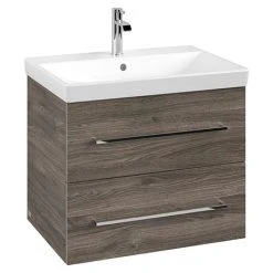Villeroy & Boch Avento Stone Oak 650mm Wall Hung 2-Drawer Vanity Unit | Premium Bathroom Furniture
