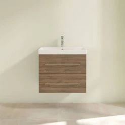 Villeroy & Boch Avento Arizona Oak 650mm Wall Hung 2-Drawer Vanity Unit - Modern Bathroom Storage Solution 8 Villeroy & Boch Avento Arizona Oak 650mm Wall Hung 2-Drawer Vanity Unit - Modern Bathroom Storage Solution -Vanity Units Shop SAVE07VH01 D2 460