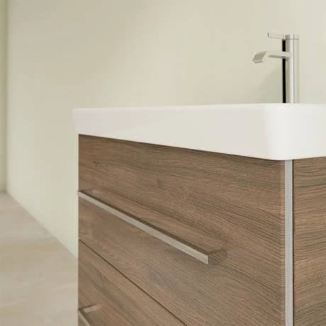 Villeroy & Boch Avento Arizona Oak 650mm Wall Hung 2-Drawer Vanity Unit - Modern Bathroom Storage Solution 5 Villeroy & Boch Avento Arizona Oak 650mm Wall Hung 2-Drawer Vanity Unit - Modern Bathroom Storage Solution - Image 5