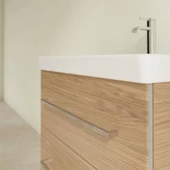 Villeroy & Boch Avento Nordic Oak 650mm Wall Hung 2-Drawer Vanity Unit - Modern Bathroom Furniture -Vanity Units Shop SAVE07VJ01 D4 460