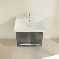 Villeroy & Boch Avento Crystal Grey 600mm Wall Hung 2-Drawer Vanity Unit - Modern Bathroom Storage 9 Villeroy & Boch Avento Crystal Grey 600mm Wall Hung 2-Drawer Vanity Unit - Modern Bathroom Storage -Vanity Units Shop SAVE09B101 D3 460