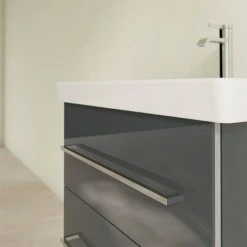 Villeroy & Boch Avento Crystal Grey 600mm Wall Hung 2-Drawer Vanity Unit - Modern Bathroom Storage 10 Villeroy & Boch Avento Crystal Grey 600mm Wall Hung 2-Drawer Vanity Unit - Modern Bathroom Storage -Vanity Units Shop SAVE09B101 D4 460