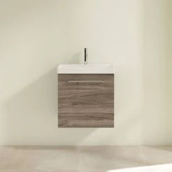 Villeroy & Boch Avento Stone Oak 550mm Wall Hung 1-Door Vanity Unit - Premium Bathroom Storage -Vanity Units Shop SAVE11RK01 D2 460
