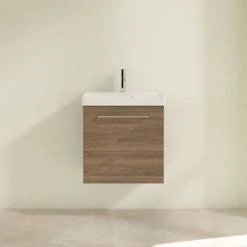 Villeroy & Boch Avento Arizona Oak 550mm Wall Hung 1-Door Vanity Unit -Vanity Units Shop SAVE11VH01 D2 460