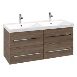 Villeroy & Boch Avento Arizona Oak 1200mm Wall Hung 4-Drawer Double Vanity Unit - Premium Bathroom Furniture