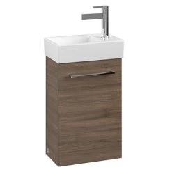 Villeroy & Boch Avento Arizona Oak 360mm Wall Hung Vanity Unit with Left Bowl Basin - Stylish & Functional Bathroom Solution