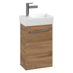 Villeroy & Boch Avento Oak Kansas 360mm Wall Hung Vanity Unit with Right Bowl Basin | Premium Bathroom Furniture
