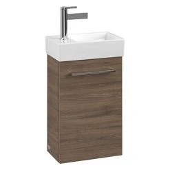 Villeroy & Boch Avento Arizona Oak Wall Hung Vanity Unit with Right Bowl Basin | 360mm