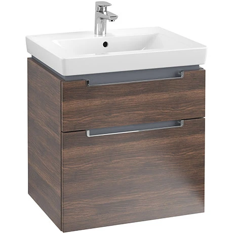 Villeroy & Boch Subway 2.0 Arizona Oak 600mm Wall Hung 2-Drawer Vanity Unit 1 Villeroy & Boch Subway 2.0 Arizona Oak 600mm Wall Hung 2-Drawer Vanity Unit