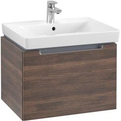 Villeroy & Boch Subway 2.0 Arizona Oak 600mm Wall Hung 1-Drawer Vanity Unit | Modern Bathroom Storage