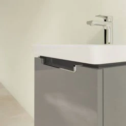 Villeroy & Boch Subway 2.0 Glossy Grey 450mm Wall Hung 1-Drawer Vanity Unit - Premium Bathroom Furniture -Vanity Units Shop SBGG440 D2 460