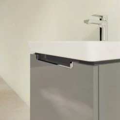 Villeroy & Boch Subway 2.0 Glossy Grey 500mm Wall Hung 1-Drawer Vanity Unit | Modern Bathroom Design -Vanity Units Shop SBGG500 D4 460