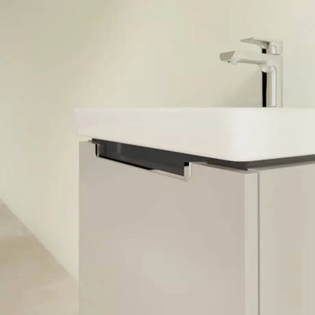 Villeroy & Boch Subway 2.0 Soft Grey 500mm Wall Hung 1-Drawer Vanity Unit | Modern Bathroom Storage 5 Villeroy & Boch Subway 2.0 Soft Grey 500mm Wall Hung 1-Drawer Vanity Unit | Modern Bathroom Storage - Image 5