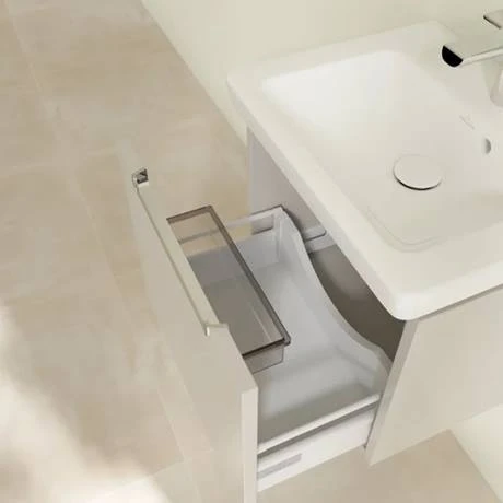 Villeroy & Boch Subway 2.0 Soft Grey 500mm Wall Hung 1-Drawer Vanity Unit | Modern Bathroom Storage 6 Villeroy & Boch Subway 2.0 Soft Grey 500mm Wall Hung 1-Drawer Vanity Unit | Modern Bathroom Storage - Image 6