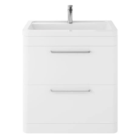 Hudson Reed Solar 800mm Freestanding Vanity Unit & Basin - Pure White - SOL103 1 Hudson Reed Solar 800mm Freestanding Vanity Unit & Basin - Pure White - SOL103