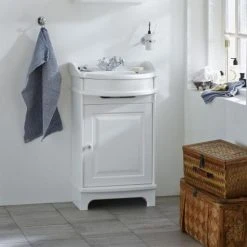 Miller Traditional 1903 50" Single Door Freestanding Vanity Unit with Ceramic Basin -Vanity Units Shop TRAD50RHFS D3 460