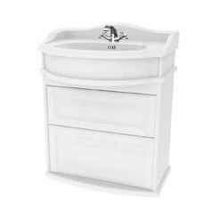 Miller - Traditional 1903 65 Wall Hung Two Drawer Vanity Unit with Ceramic Basin | Freestanding Vanity Units