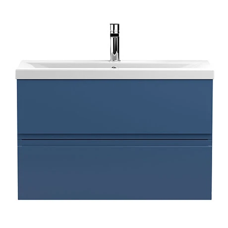 Hudson Reed Urban Satin Blue 800mm Wall Hung 2-Drawer Vanity Unit - URB306A | Modern Bathroom Storage 1 Hudson Reed Urban Satin Blue 800mm Wall Hung 2-Drawer Vanity Unit - URB306A | Modern Bathroom Storage