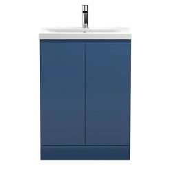 Hudson Reed Urban Satin Blue 600mm Freestanding 2-Door Vanity Unit - URB308A