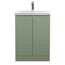 Hudson Reed Urban Satin Green 600mm Freestanding 2-Door Vanity Unit URB808A
