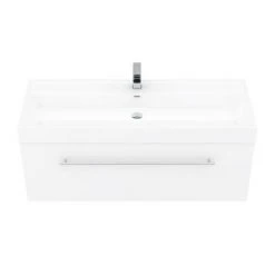 Valencia 1200 Gloss White Wall Hung Vanity Unit with Chrome Handle | Minimalist Design 7 Valencia 1200 Gloss White Wall Hung Vanity Unit with Chrome Handle | Minimalist Design -Vanity Units Shop V12WWHCH d2 460