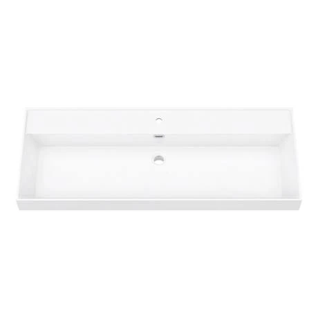 Valencia 1200 Gloss White Wall Hung Vanity Unit with Chrome Handle | Minimalist Design 4 Valencia 1200 Gloss White Wall Hung Vanity Unit with Chrome Handle | Minimalist Design - Image 4