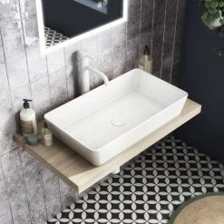 Venice Floating Basin Shelf | Light Oak | 800mm Wide Wall Hung Vanity Unit 7 Venice Floating Basin Shelf | Light Oak | 800mm Wide Wall Hung Vanity Unit -Vanity Units Shop V8LKSLF d4 460