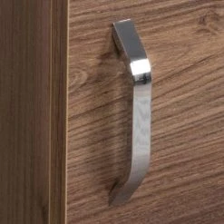 Valencia Perla Floor Standing Cloakroom Vanity - Dark Oak Effect, 450mm Wide | Freestanding Vanity Unit -Vanity Units Shop VPFSDO45 d3 460