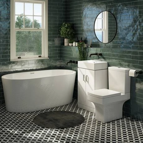 Nova Vanity 0TH Sink With Cabinet - 450mm Modern High Gloss White (Flat Packed) | Freestanding Vanity Unit 4 Nova Vanity 0TH Sink With Cabinet - 450mm Modern High Gloss White (Flat Packed) | Freestanding Vanity Unit - Image 4