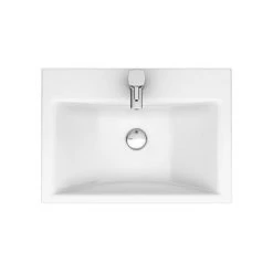 Nova Vanity Sink With Cabinet - 450mm Modern High Gloss White (Flat Packed) | Freestanding Vanity Unit -Vanity Units Shop VTFW450 D7 460 1