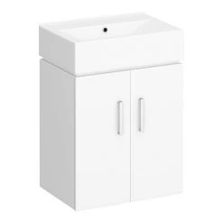 Nova Wall Mounted 0TH Vanity - 450mm Gloss White | Modern Wall Hung Vanity Unit
