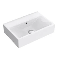 Nova Wall Mounted 0TH Vanity - 450mm Gloss White | Modern Wall Hung Vanity Unit -Vanity Units Shop VTWW450 0TH n d2 460