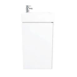 Nova Wall Mounted Vanity - 450mm Gloss White (Flat Packed) | Modern Wall Hung Vanity Unit -Vanity Units Shop VTWW450 D6 460 1