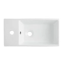Cubix High Gloss White Vanity Unit with Ceramic Basin - 480mm x 230mm | VTY058 | Nuie -Vanity Units Shop VTY058 d5 460