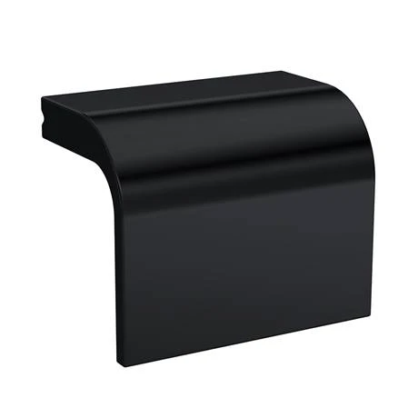 Venice Abstract 600mm White Wall Hung Vanity Unit with Black Worktop & Matt Black Handles - 2 Drawers 2 Venice Abstract 600mm White Wall Hung Vanity Unit with Black Worktop & Matt Black Handles - 2 Drawers - Image 2