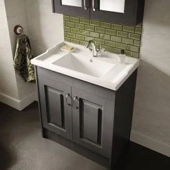 York Traditional Dark Grey Bathroom Basin Unit (620 x 470mm) | Freestanding Vanity Unit with Storage 6 York Traditional Dark Grey Bathroom Basin Unit (620 x 470mm) | Freestanding Vanity Unit with Storage -Vanity Units Shop Y6DGRY nd1 460